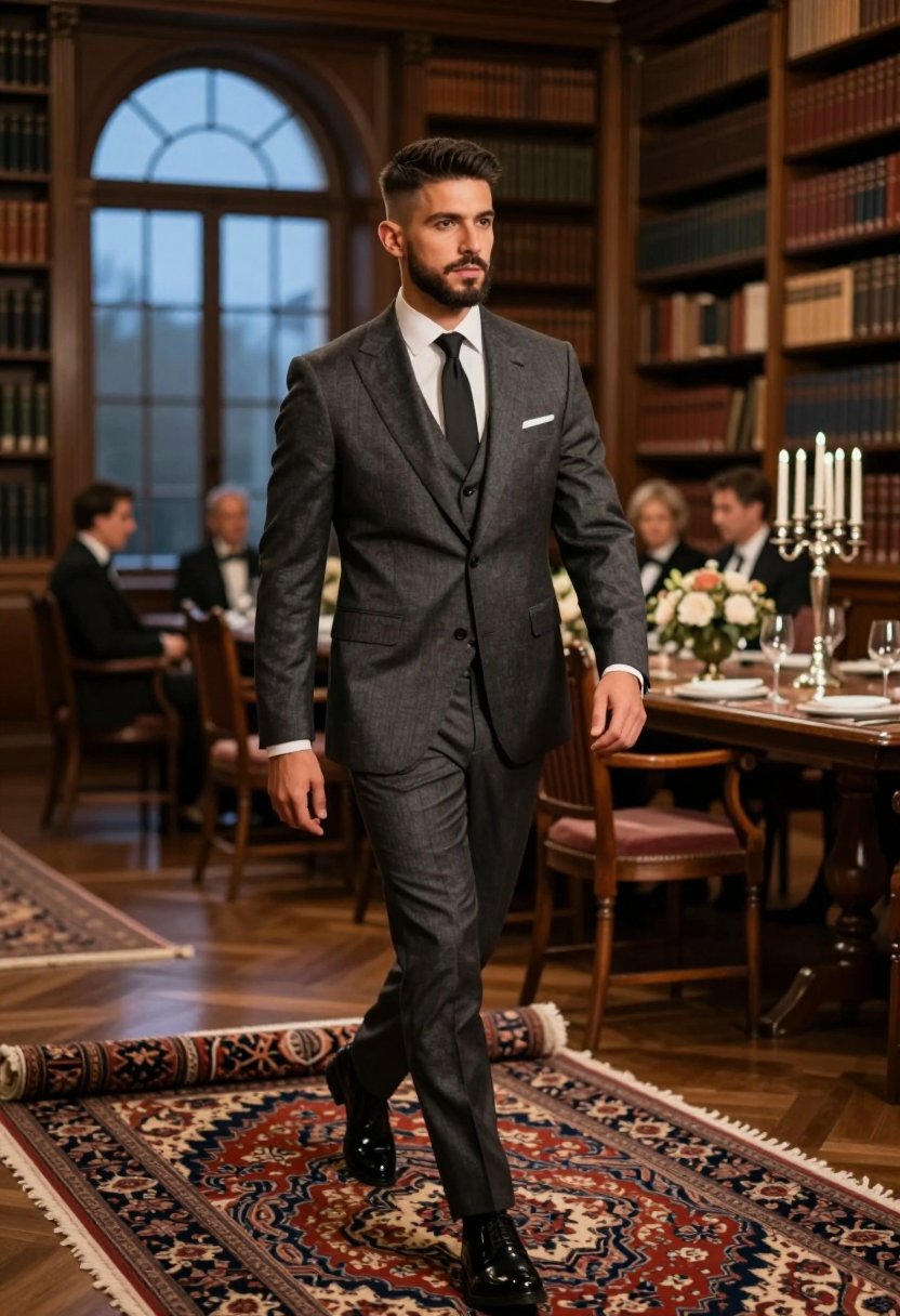 This Charcoal Grey Three-Piece Suit is Pure Class