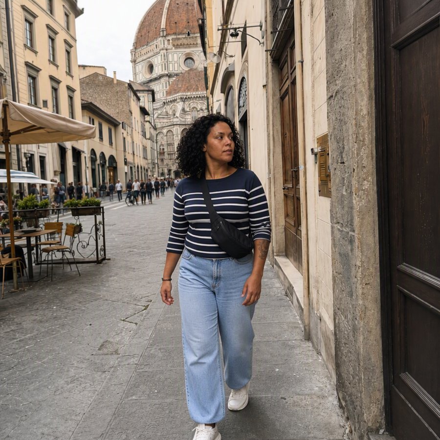 Striped tops are basically my go-to for sweltering days.