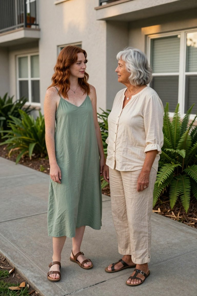 That sage green slip dress is a total win
