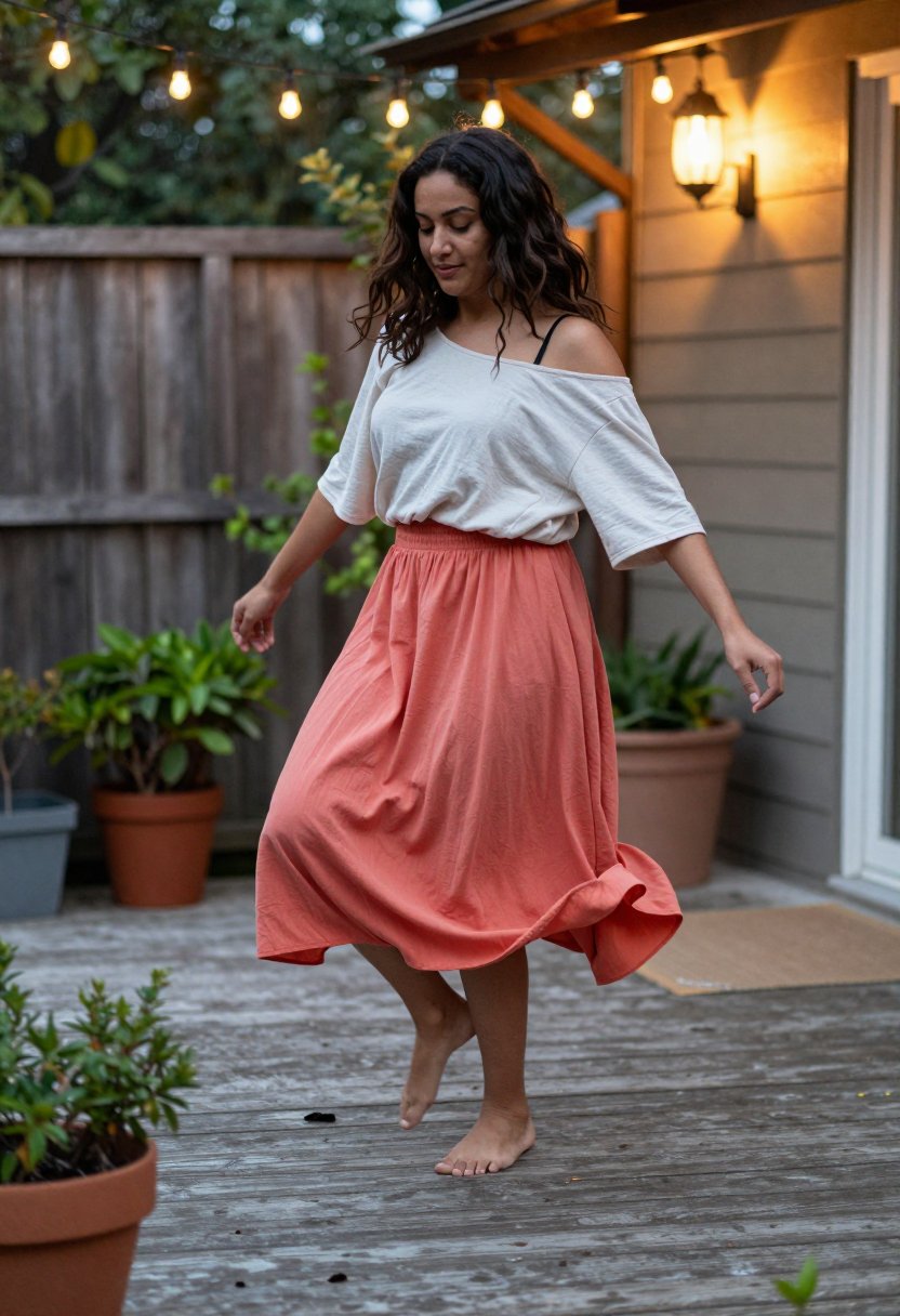 this skirt is literally floating rn