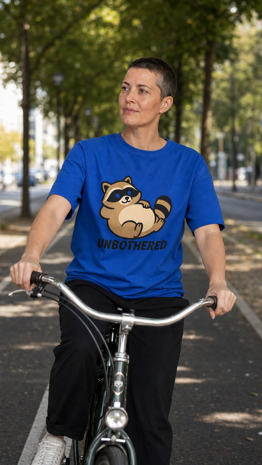 I need this Jimothy 'UNBOTHERED' shirt for my next bike ride.
