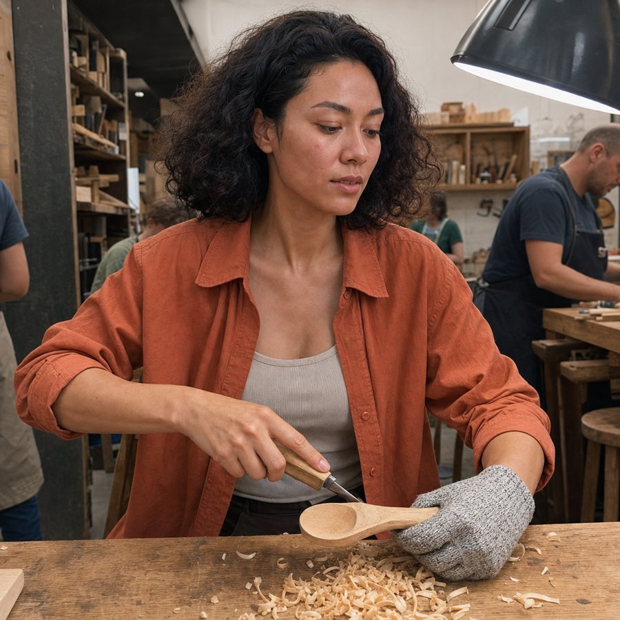 that cut-resistant glove is doing a lot of heavy lifting