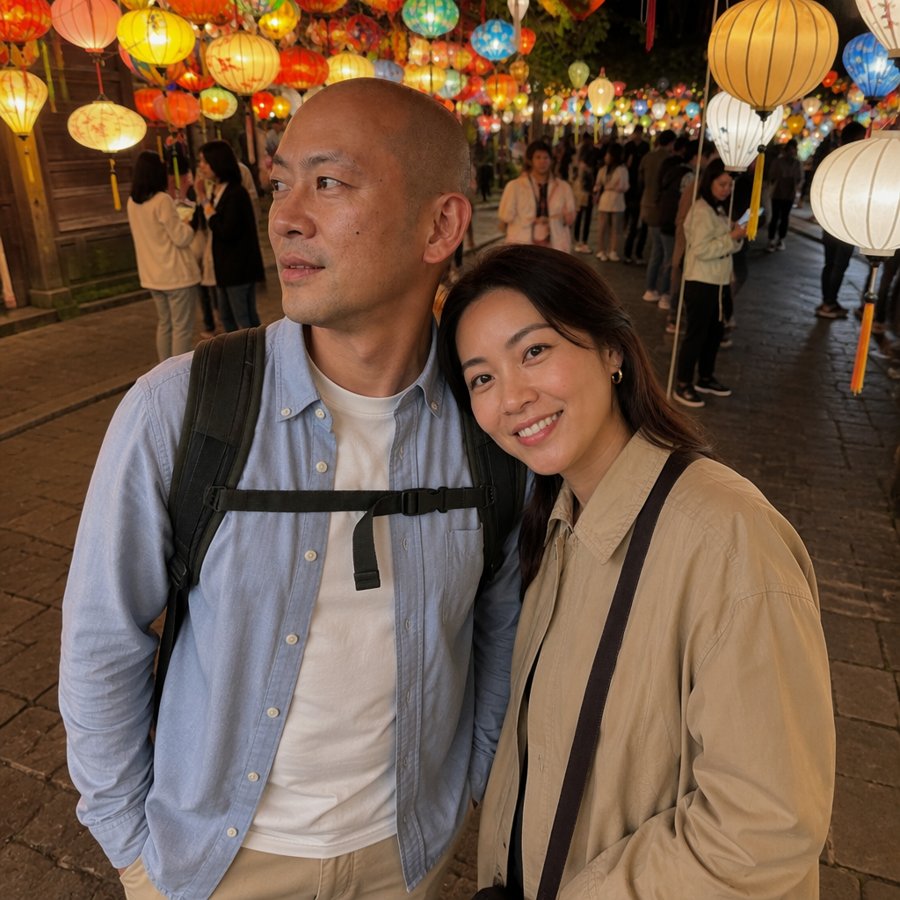 wandering through lantern markets hits different in chambray