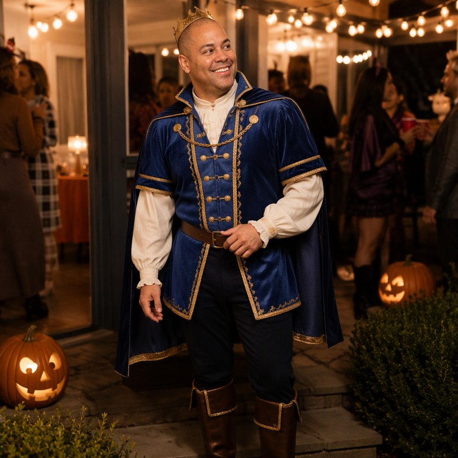 Blue and gold is a combo that actually works for Halloween