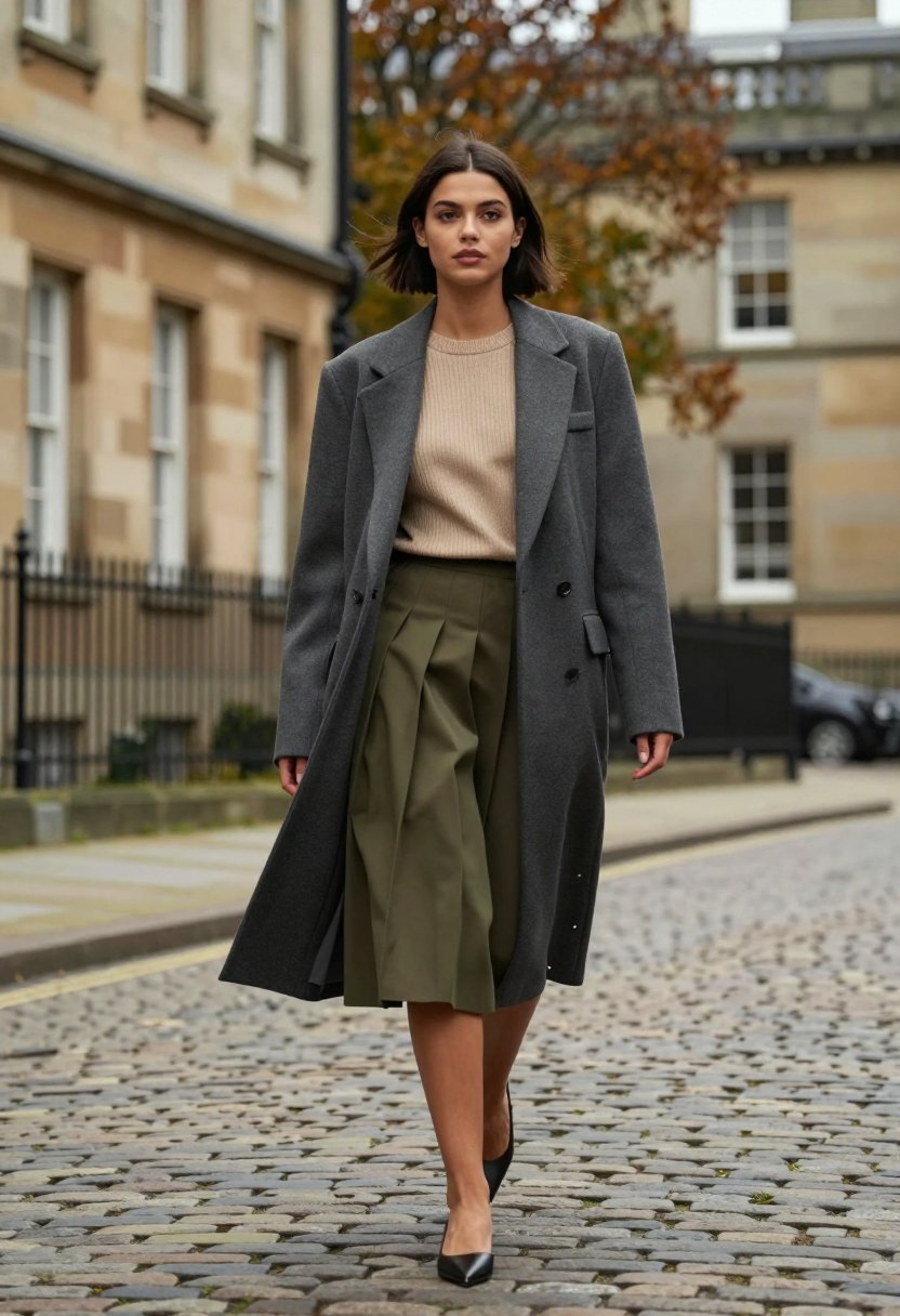 this pleated skirt fall fit is doing exactly what i need
