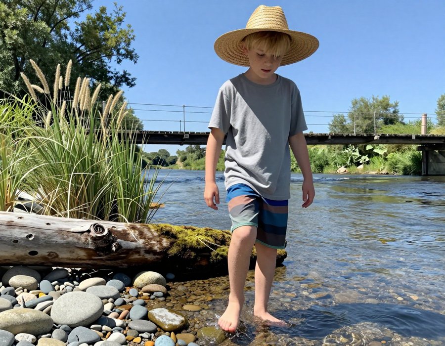 that straw hat is the only reason this outfit actually works