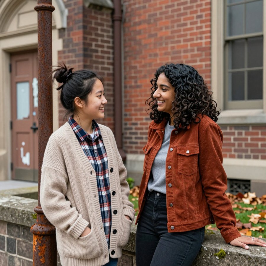 Rust corduroy jacket outfit for fall