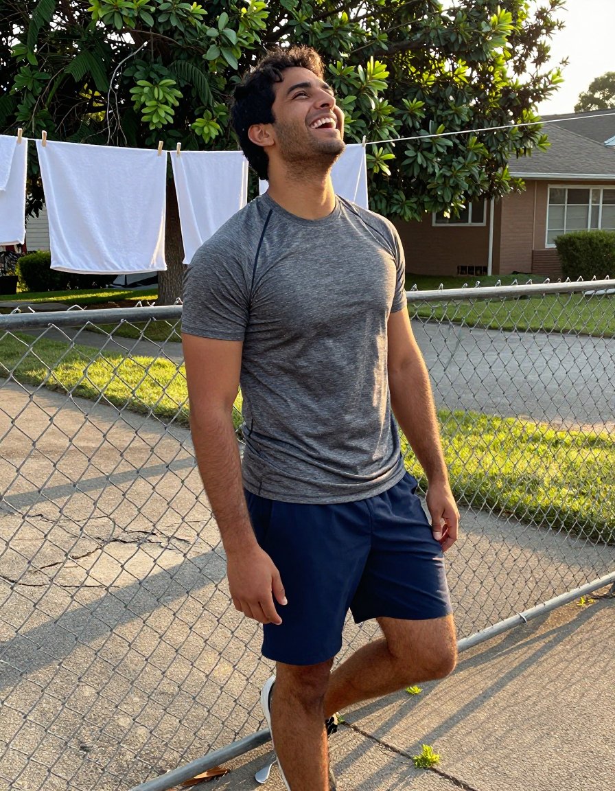 who knew grey tee and navy shorts could feel this comfy