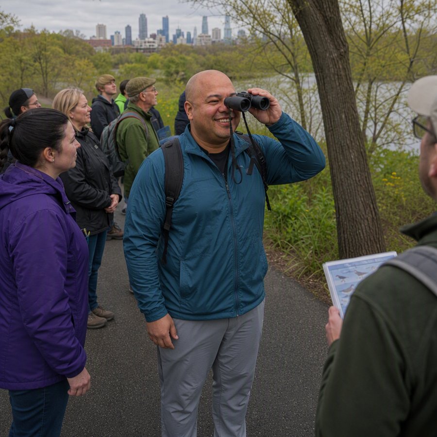 teal jacket is a mood for birding