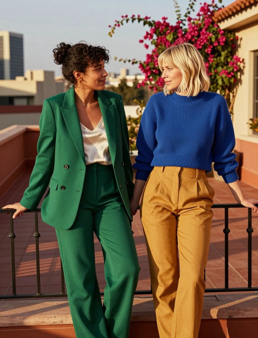 that cobalt sweater is loud
