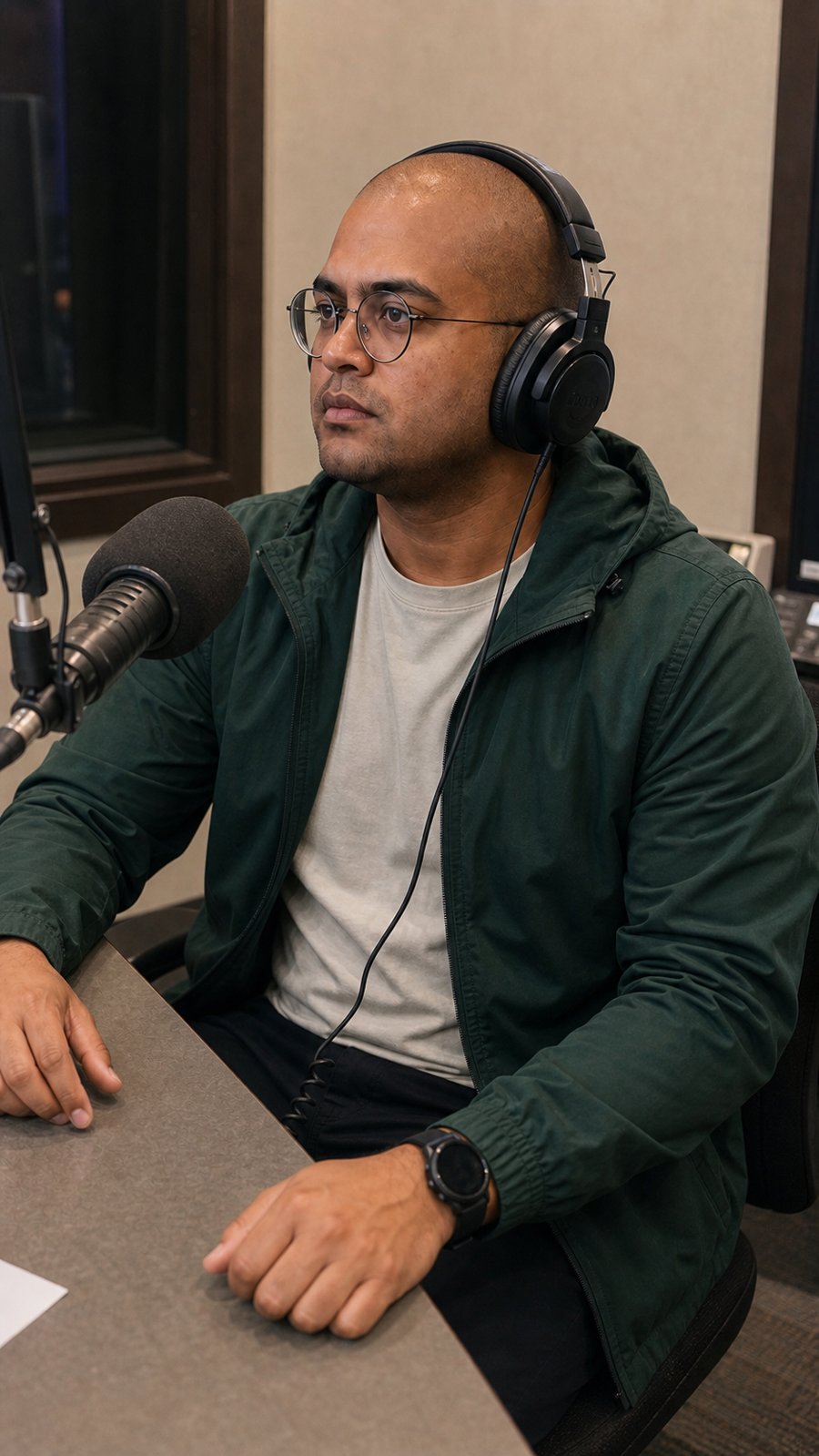 I'd throw on this green jacket for a long podcast session