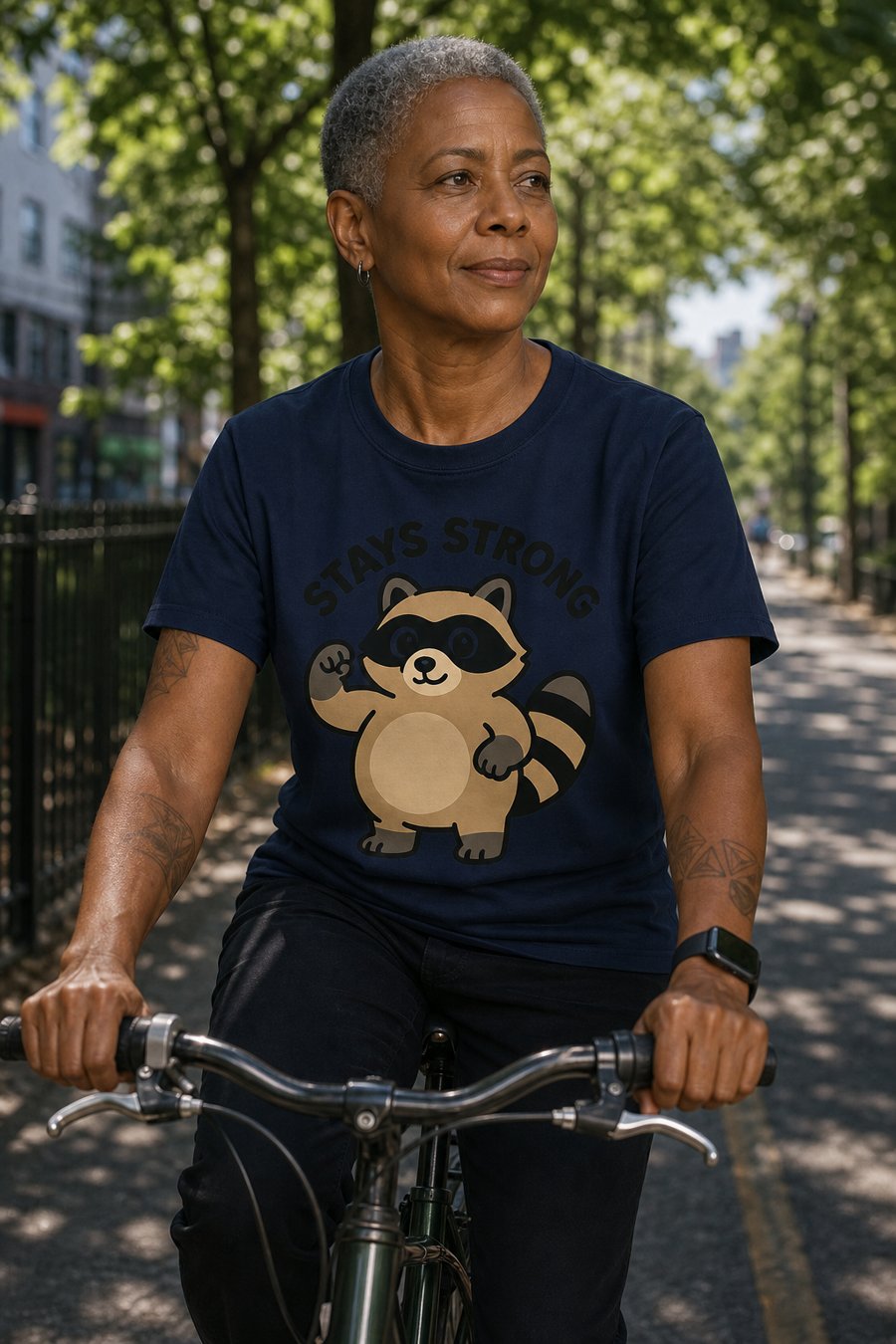 I’d wear this Jimothy STAYS STRONG tee to prove I can outlast any construction site.