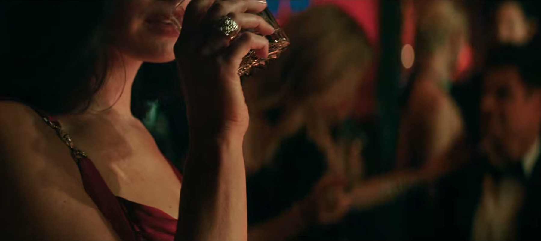 from the Verity trailer — this red dress is doing the most