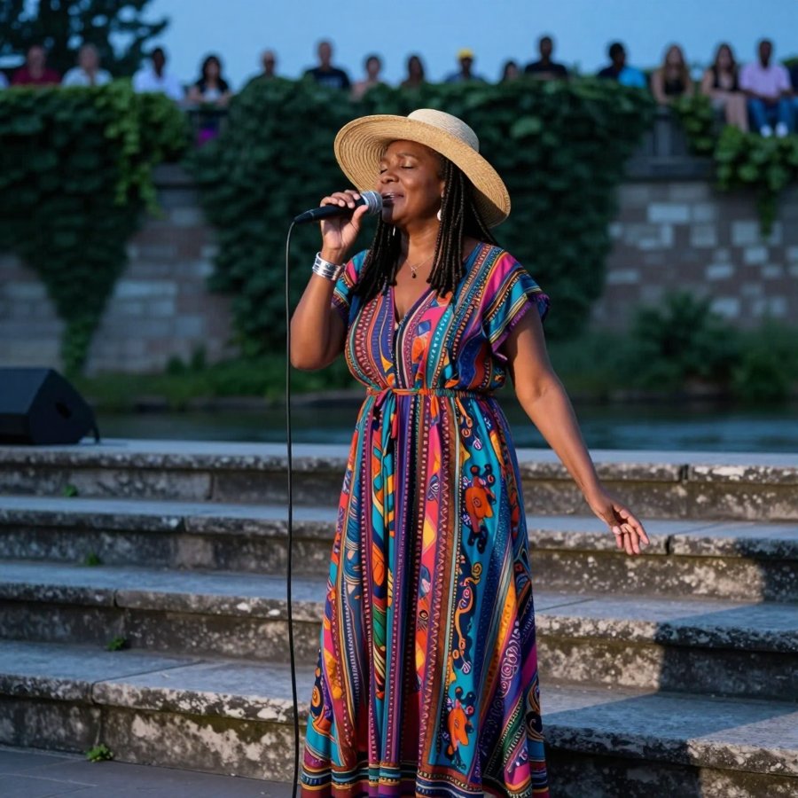 Jill Scott's Vibrant Stage Style