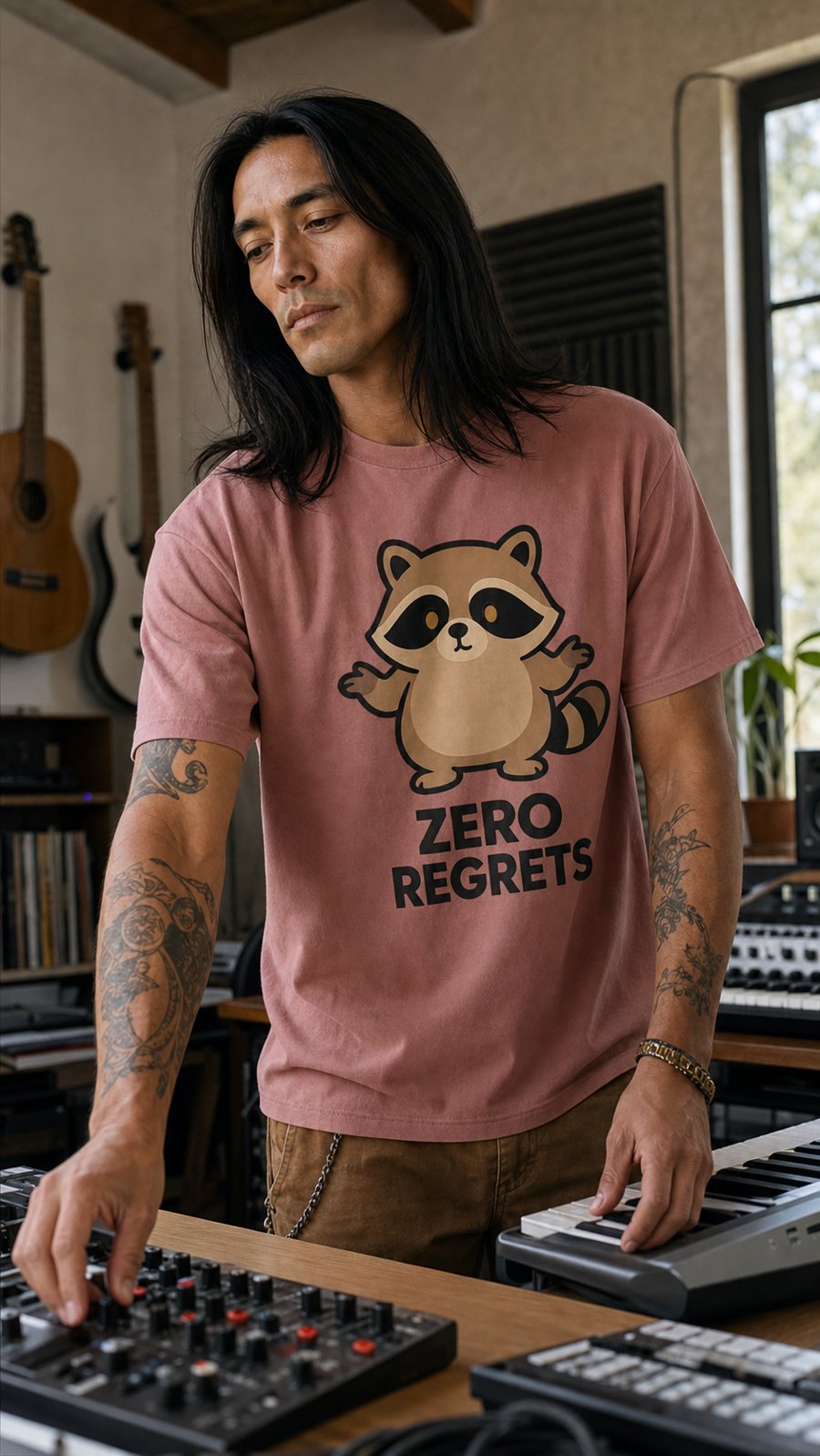 Wearing my Jimothy ZERO REGRETS tee to the garage today