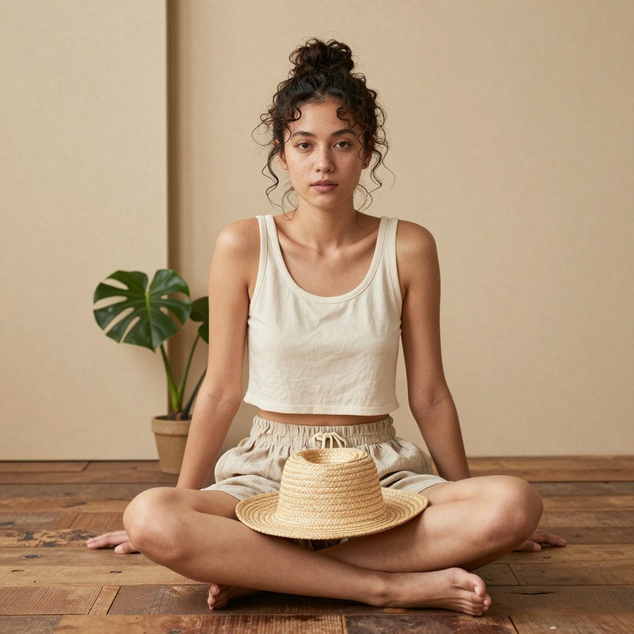 The ultimate minimalist summer lounging outfit