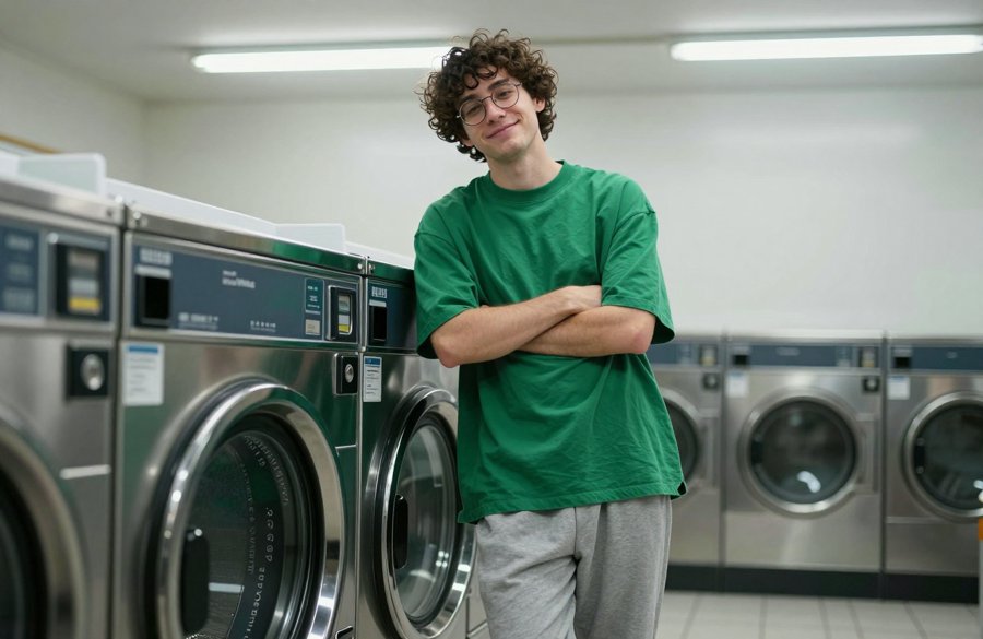 the oversized green tee trend is winning