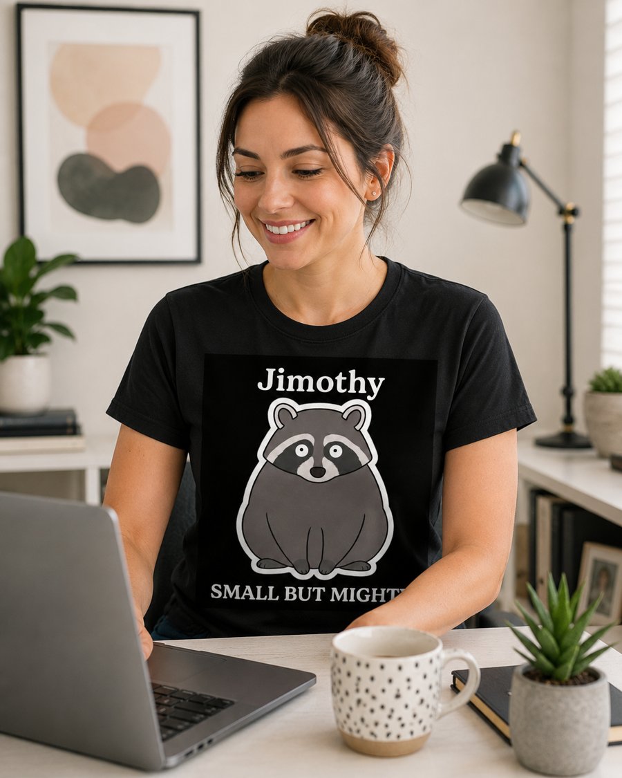Jimothy's chub makes the SMALL BUT MIGHTY text believable.