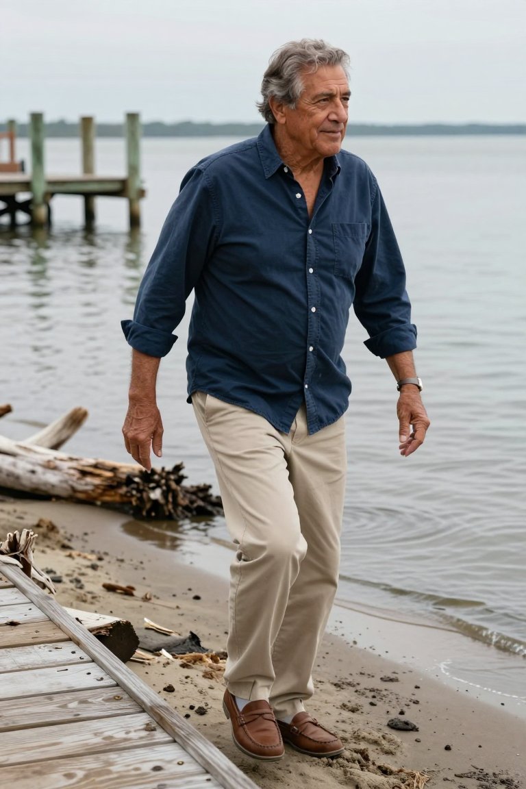 navy blue button down looks clean