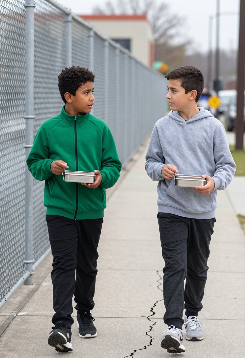 Cozy green fleece perfect for school days