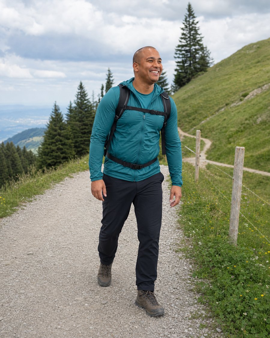 hiking just got a major upgrade with these teal layers