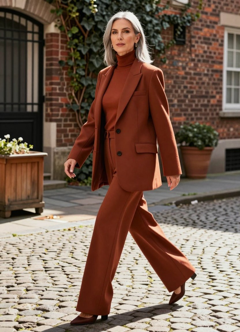 this terracotta suit is everything