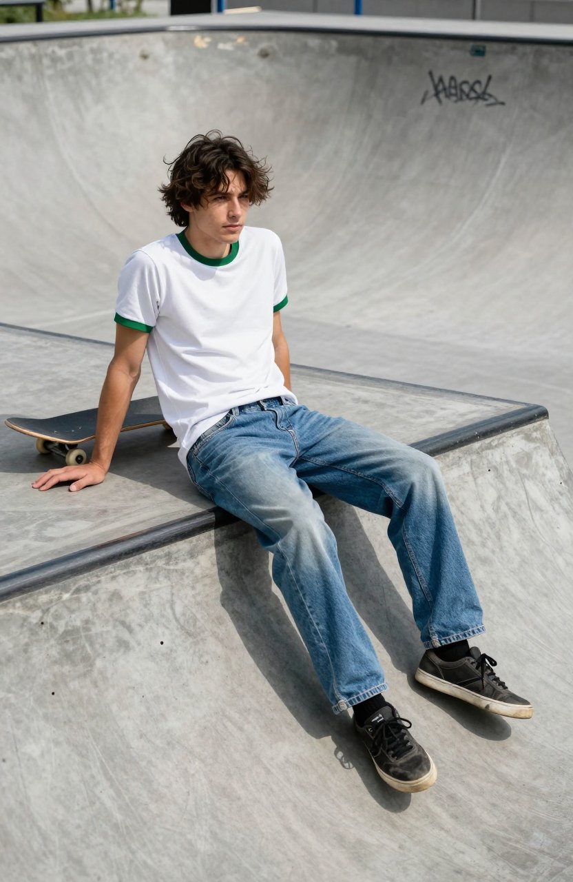 Green trim on white is the tee trend I’m here for!