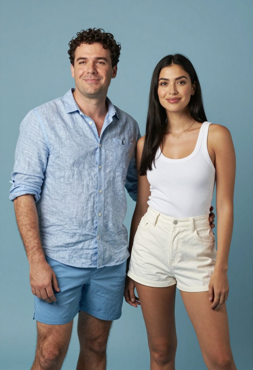 Effortless summer white set for hot days
