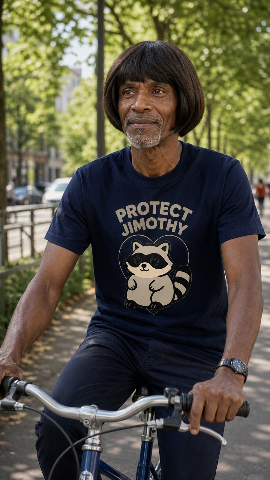 Look at that round little tummy on this PROTECT JIMOTHY tee.