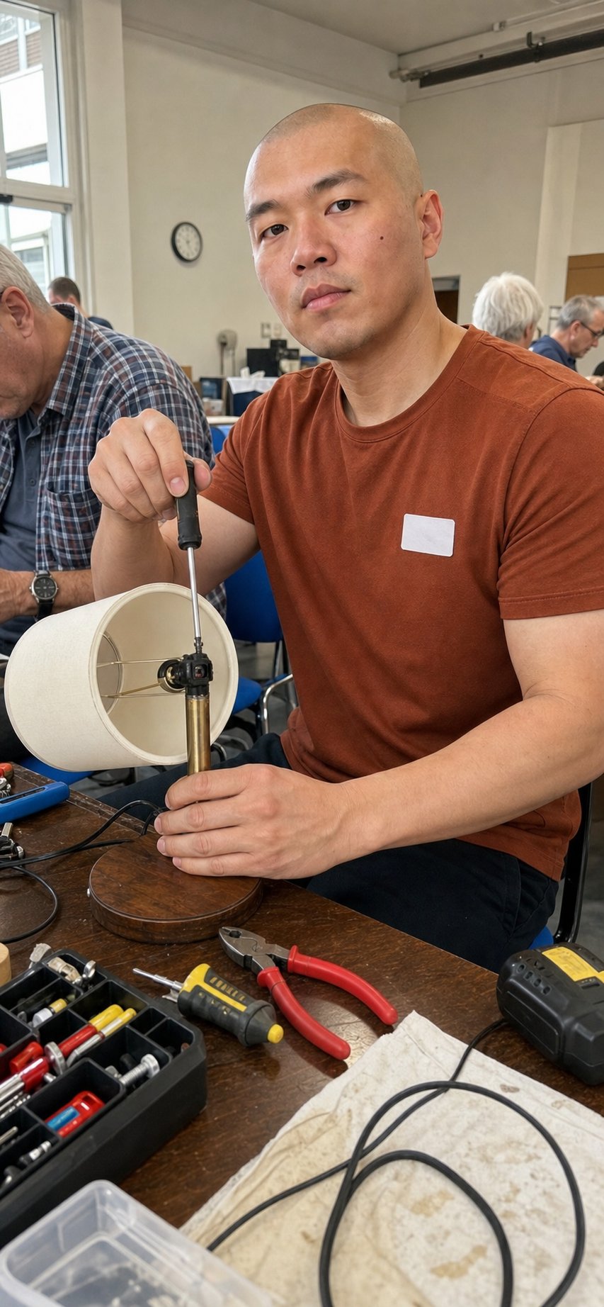 rusty tee is serving workshop energy