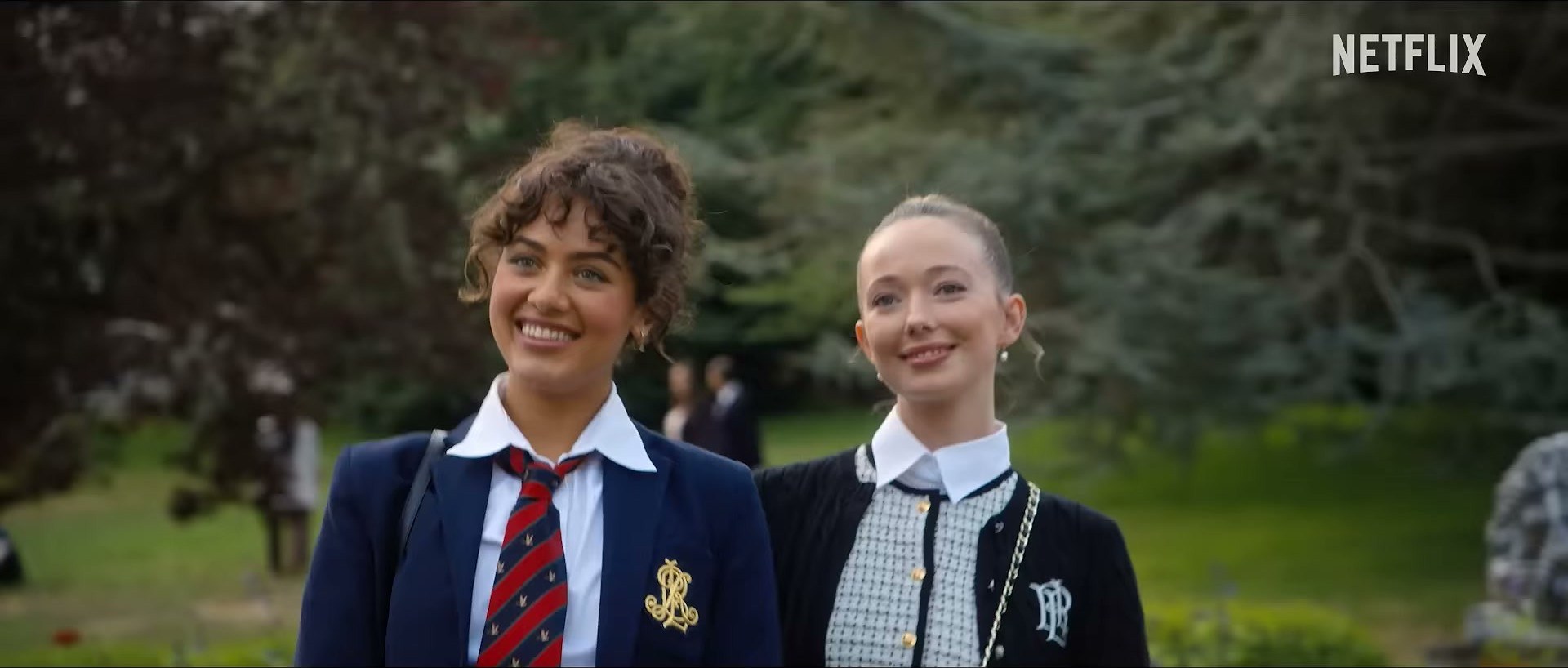 from the Crew Girl on Netflix trailer — that tie is doing a lot of heavy lifting