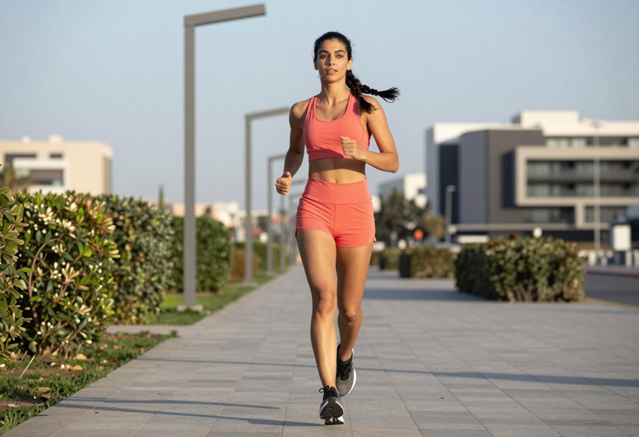 The perfect coral running set for summer miles