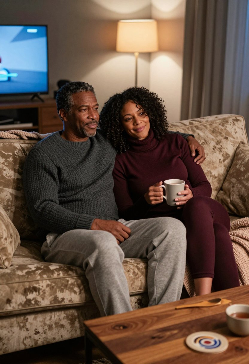 Cozy Burgundy Loungewear Set for Fall Nights