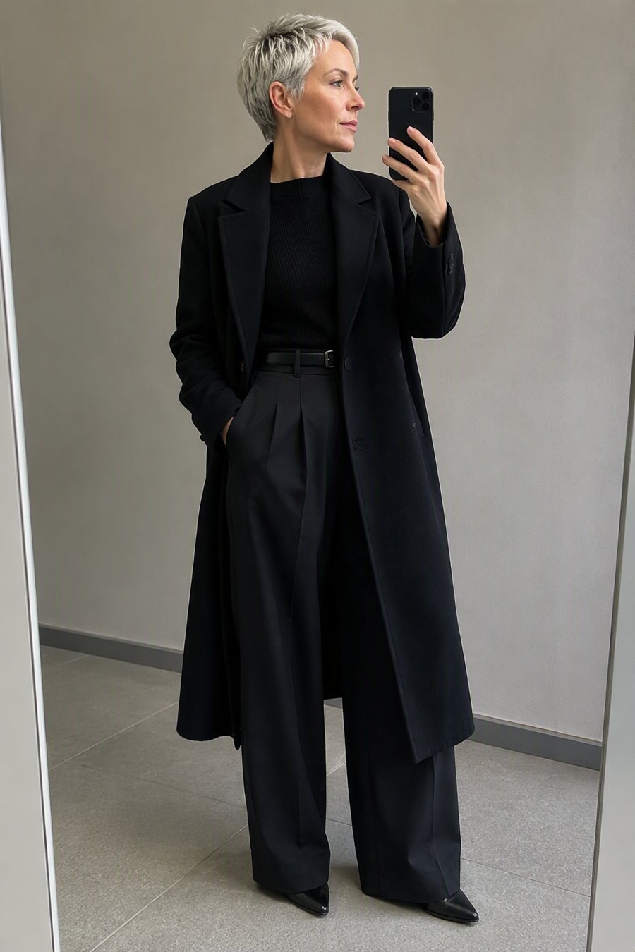 I’m wearing every black thing I own today, which is efficient.