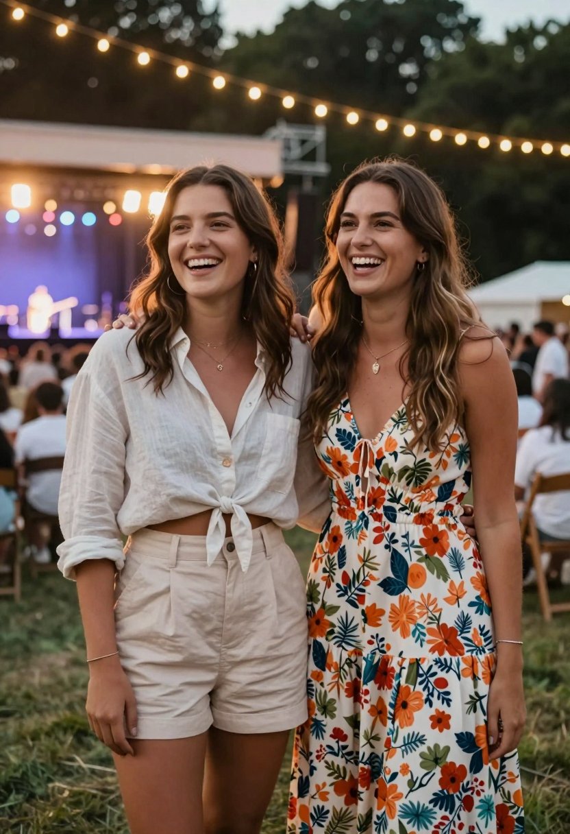 floral dress hitting different at the gig