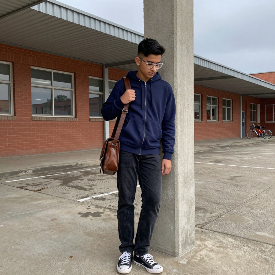 The perfect minimalist school fit you need to copy.