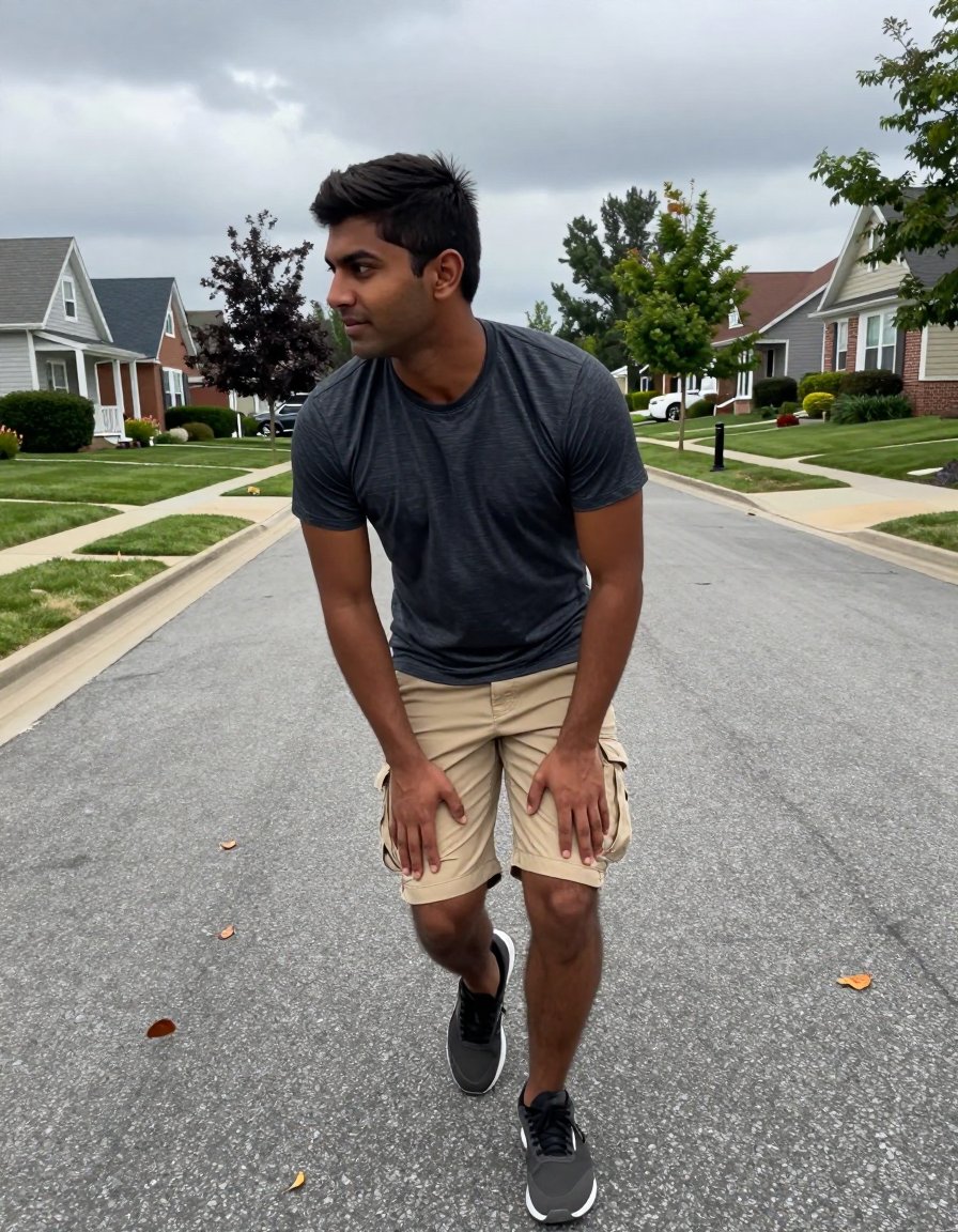 Simple cargo shorts outfit for summer days.