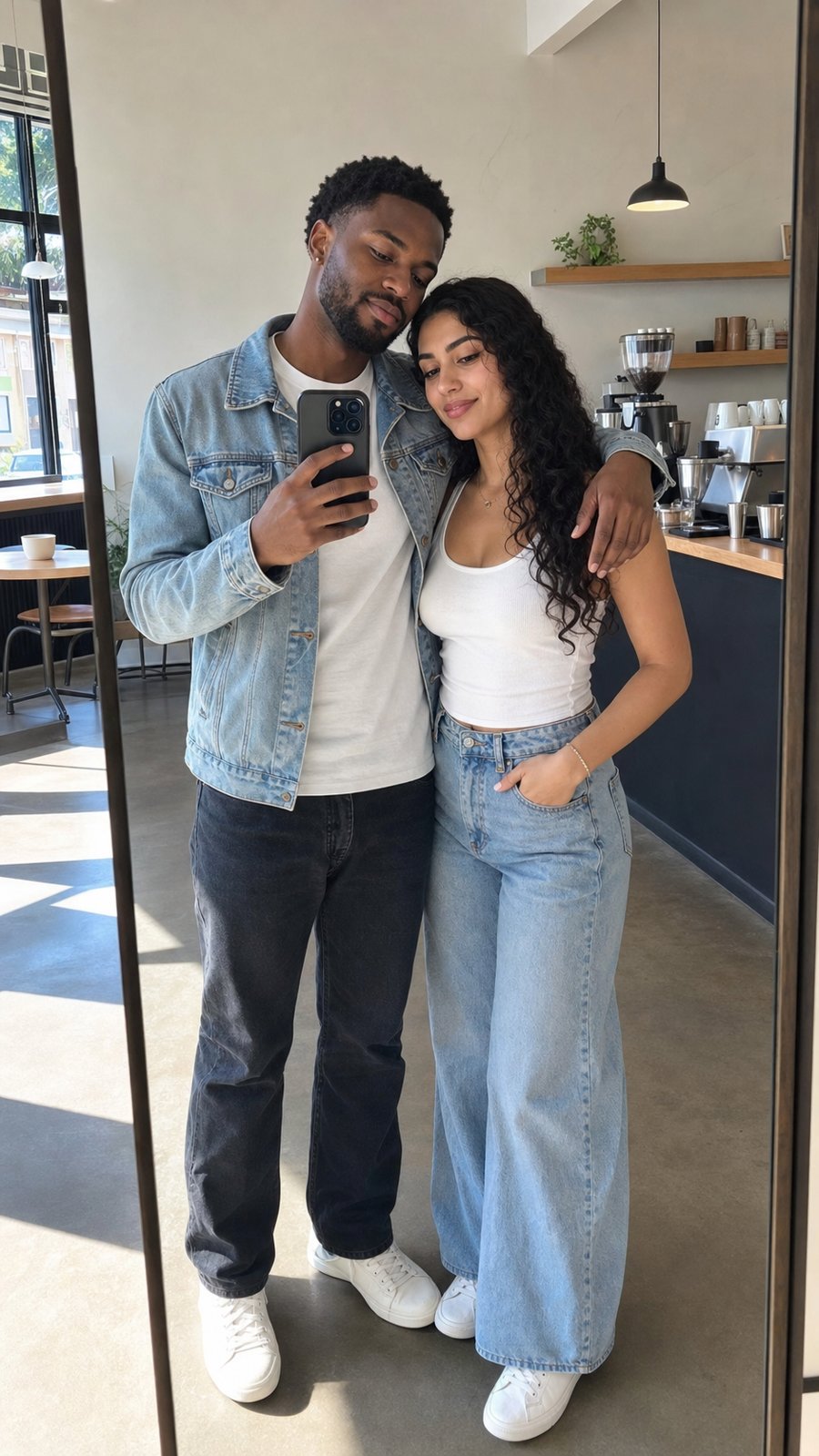 Matching sneakers are the main point here
