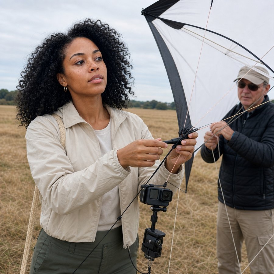 Beige windbreaker and olive pants? I’m taking notes.
