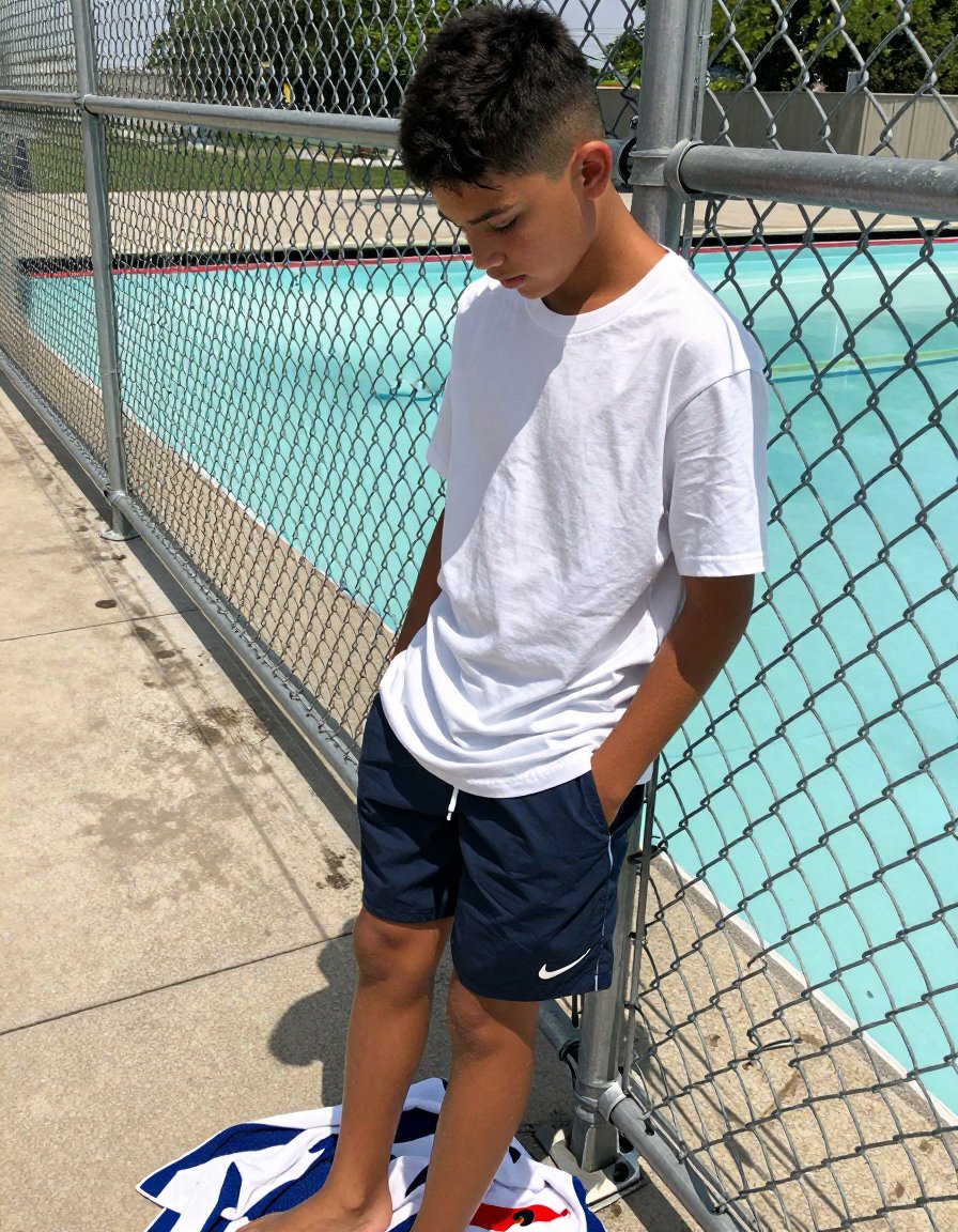 Clean white tee and shorts game