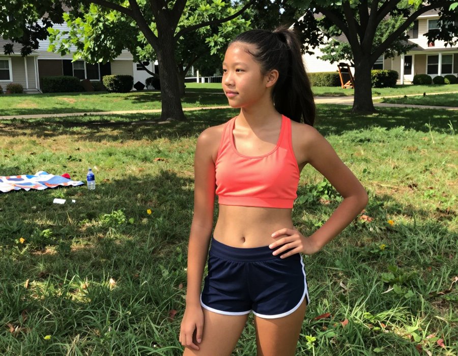 Fresh coral sports bra for summer runs