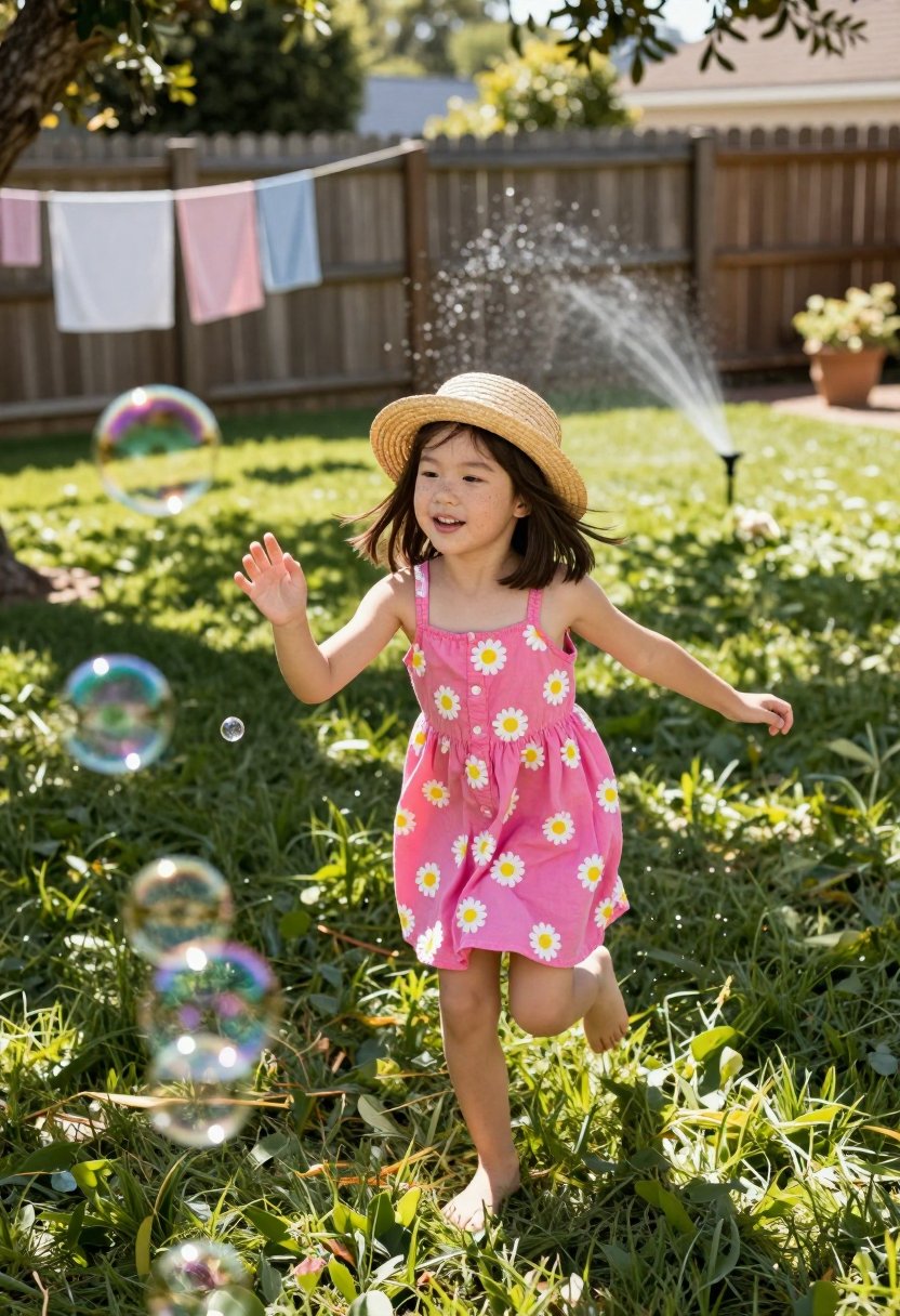 this pink daisy dress is actually doing way too much