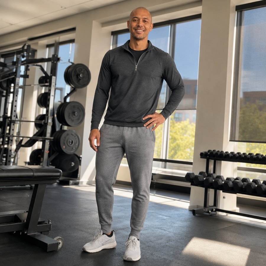 grey layers make hitting the gym feel less like a chore
