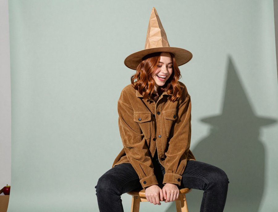 that paper hat is doing all the work
