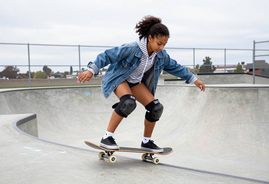 The Ultimate Skater Fit: Denim & Stripes