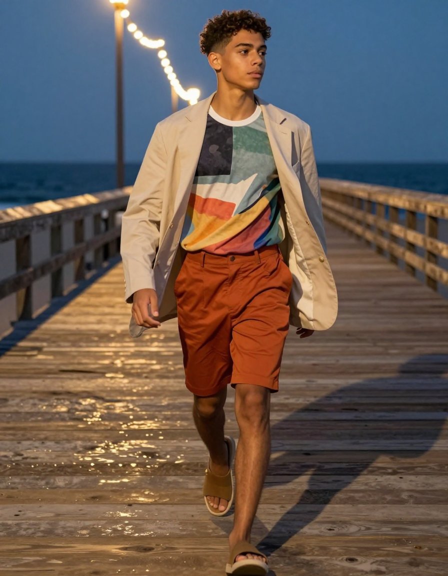 blazer and shorts is a move I can get behind
