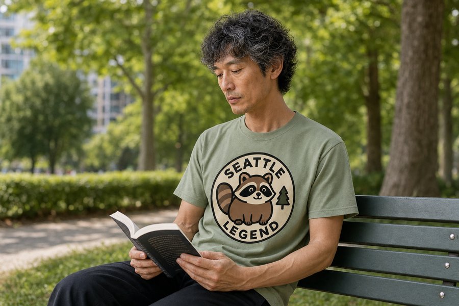 Look at that little round body on the Jimothy Seattle Legend tee