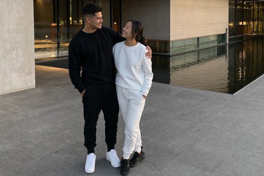 black him, white her...