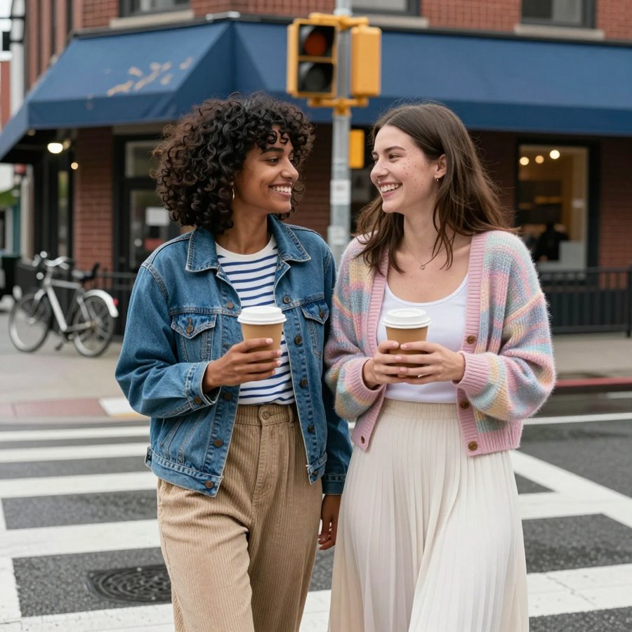 How to style a rainbow cardigan for spring