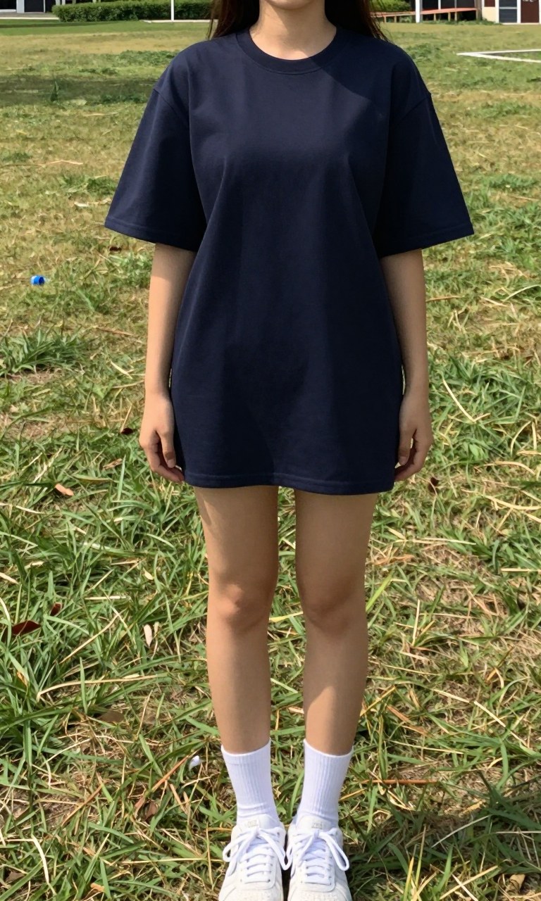 an oversized team tee as a dress is a lazy game-day win